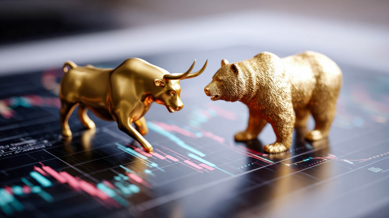 bull et bear. (Crédits: Adobe Stock / image générée par IA)