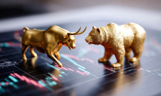 bull et bear. (Crédits: Adobe Stock / image générée par IA)