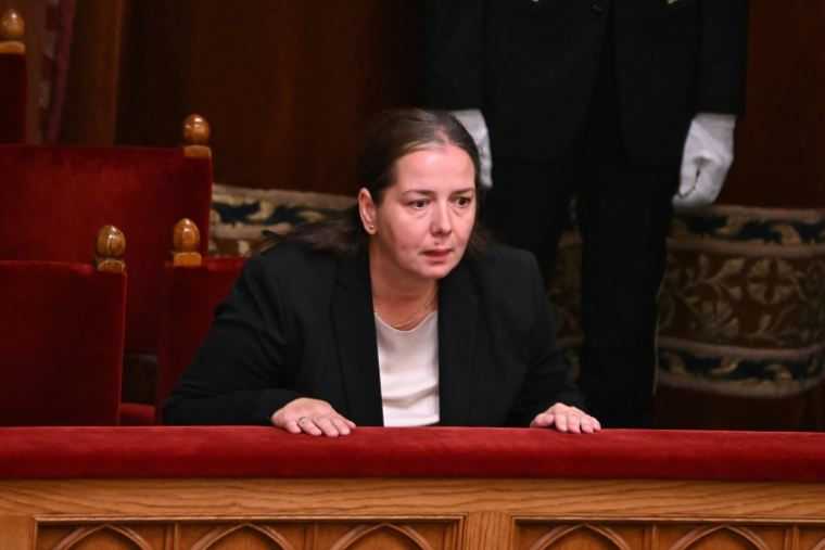 Anna Unger, la directrice de l'agence anti-corruption de Hongrie, à Budapest le 28 août 2026 ( AFP / Attila KISBENEDEK )