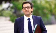 Le ministre démissionnaire de l'Europe et des Affaires étrangères Stéphane Séjourné