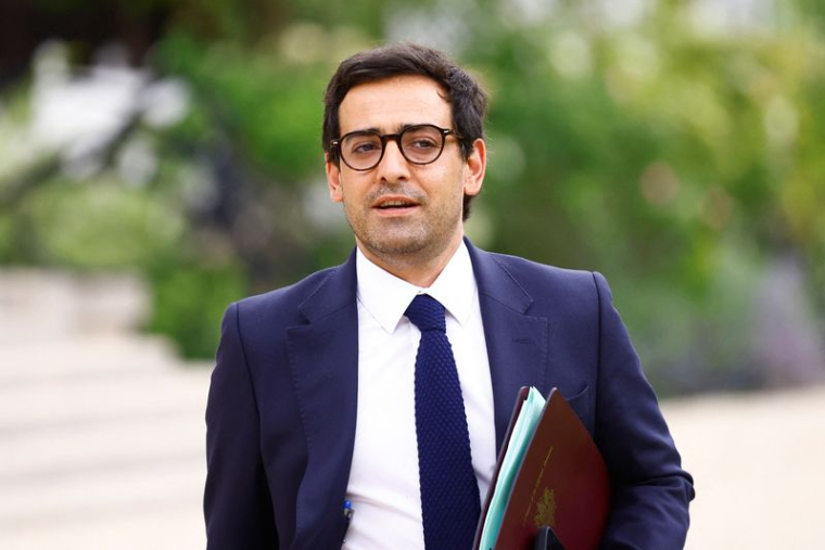 Le ministre démissionnaire de l'Europe et des Affaires étrangères Stéphane Séjourné