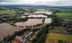 Conséquences des fortes pluies à Piszkowice, Pologne