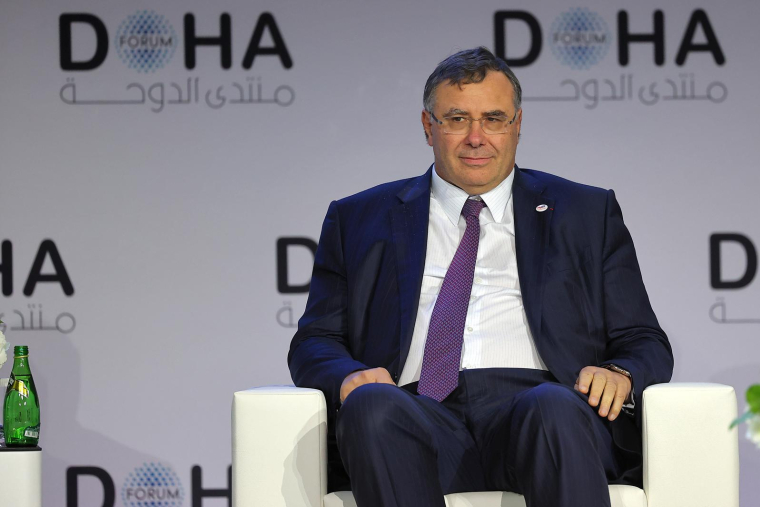 Patrick Pouyanné, le PDG de TotalEnergie, à Doha le 26 mars 2022. ( AFP / KARIM JAAFAR )