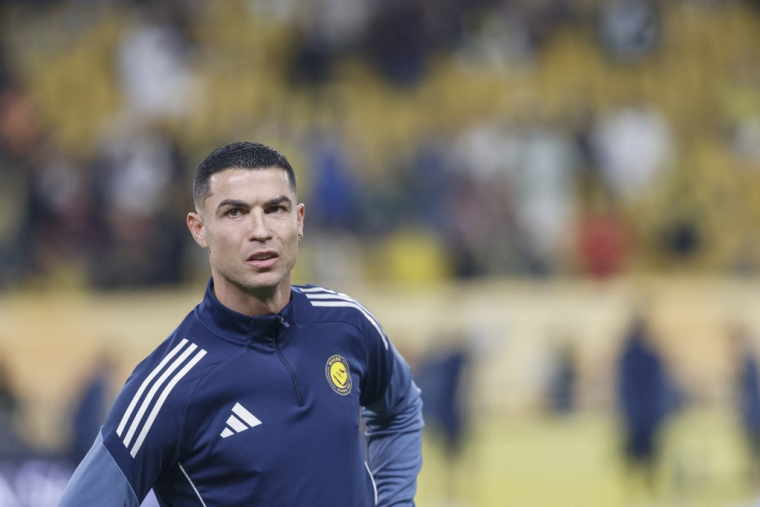 Cristiano Ronaldo à Riyad, en Arabie Saoudite le 23 novembre 2025. ( AFP / FAYEZ NURELDINE )