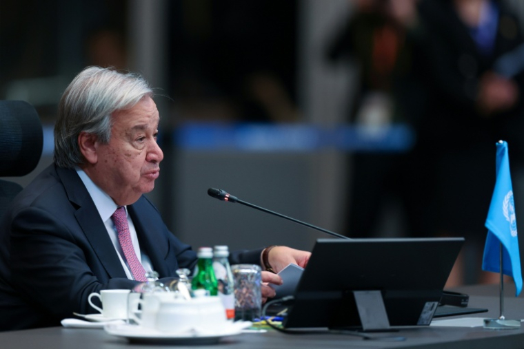 Le secrétaire général de l'ONU, Antonio Guterres, à Kuala Lumpur le 27 octobre 2025. ( POOL / Chalinee Thirasupa )