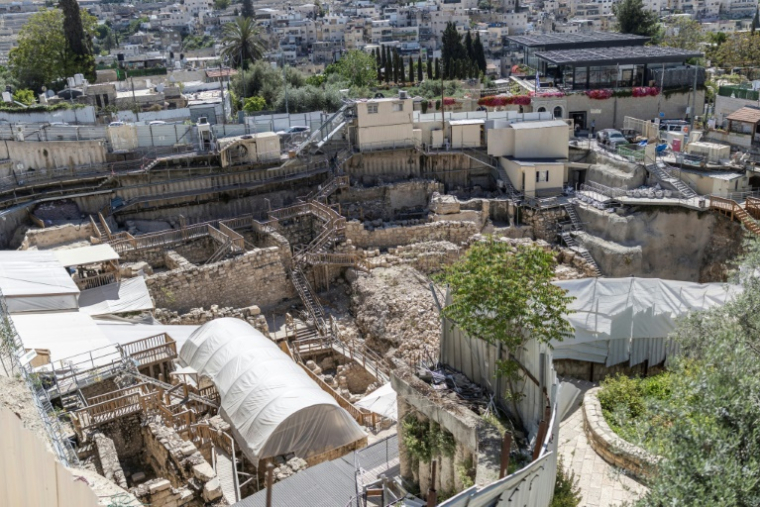 This photo shows a general view of the City of David archeological site in Jerusalem on April 23, 2026. ( AFP / ilia YEFIMOVICH )