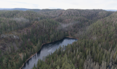 Vue aérienne du site du gisement Fensfeltet, à Ulefoss, en Norvège. ( AFP / SULEJMAN ALIHODZIC )