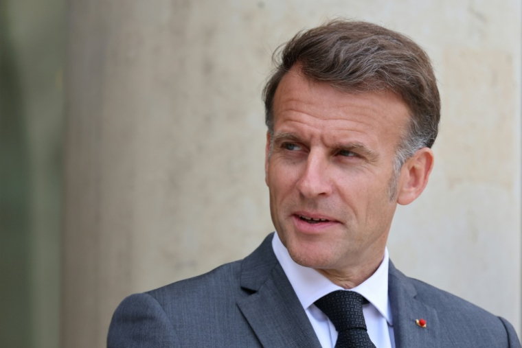 Le président Emmanuel Macron à l'Elysée, le 21 mai 2026 à Paris ( AFP / Ludovic MARIN )