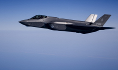 Un F35 néerlandais au-dessus de la mer du Nord. (illustration) ( ANP / SEM VAN DER WAL )