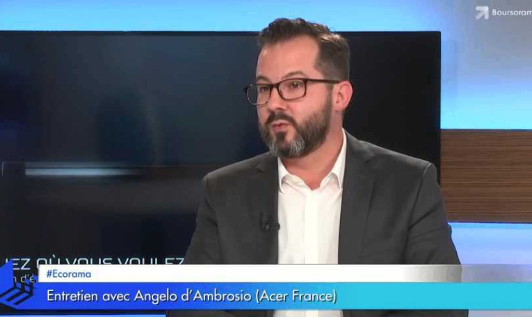 "Malgré une baisse du marché, notre chiffre d'affaire continue de croître !" selon Angelo d'Ambrosio (DG d'Acer France)