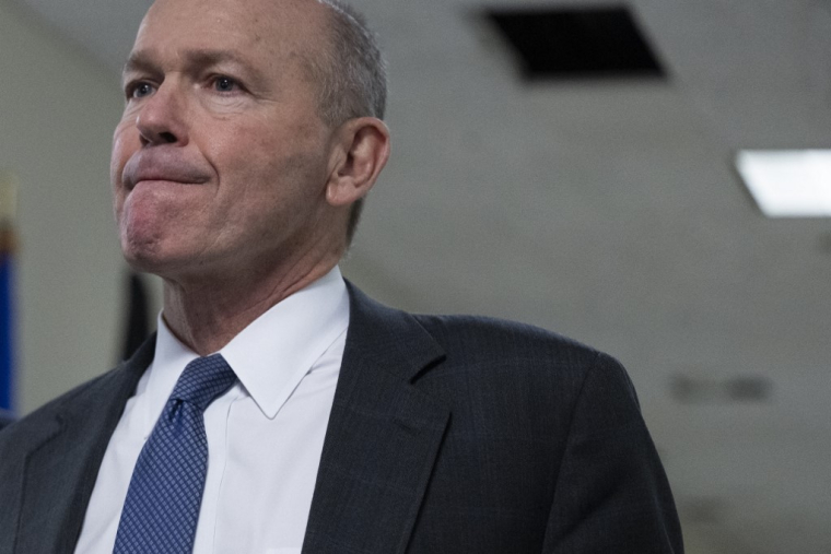 Dave Calhoun à Washington, aux États-Unis, le 24 janvier 2024. ( AFP / JIM WATSON )