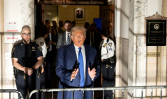 L'ancien président américain Donald Trump, lors du procès pour fraude civile de la Trump Organization