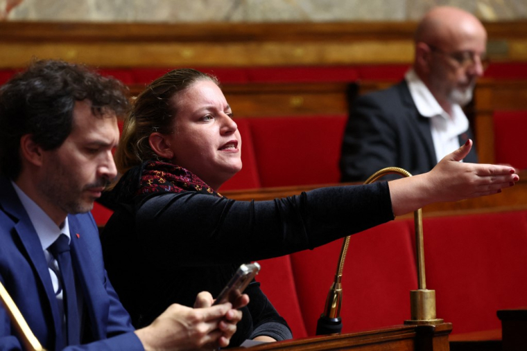 Mathilde Panot à Paris, le 15 mai 2024. ( AFP / EMMANUEL DUNAND )