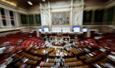 L'hémicycle de l'Assemblée nationale, le 15 juillet 2026 à Paris ( AFP / STEPHANE DE SAKUTIN )