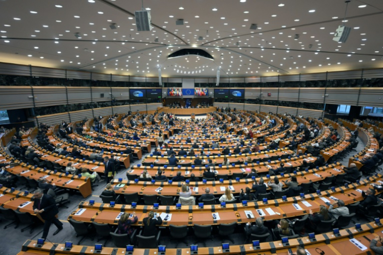 Le Parlement européen à Bruxelles, le 12 novembre 2025 ( AFP / Nicolas TUCAT )