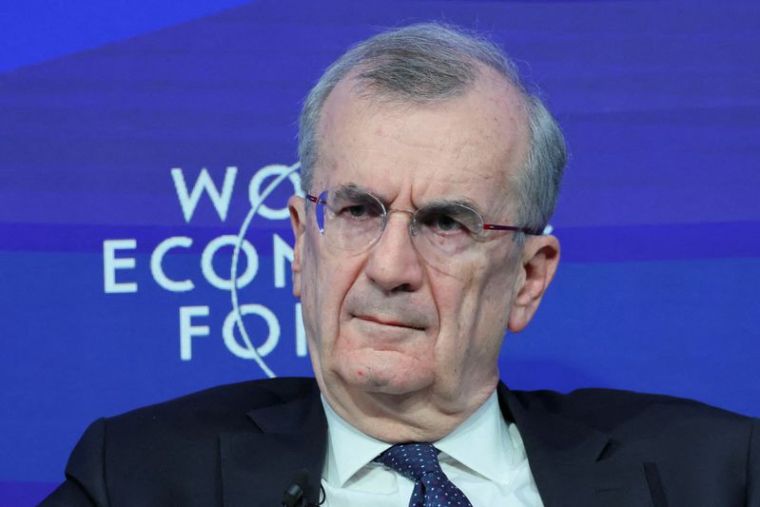 Le gouverneur de la Banque de France, François Villeroy de Galhau, à Davos