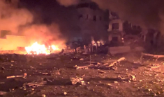 Images d'un incendie à Tel-Aviv après des frappes de l'Iran
