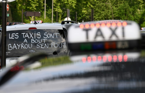 Manifestation de taxis à Pau le 19 mai 2025  ( AFP / Gaizka IROZ )