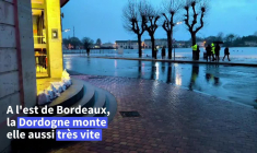 Crues: la Garonne et la Dordogne débordent à Bordeaux et Libourne