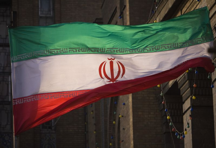 Un drapeau iranien à Téhéran