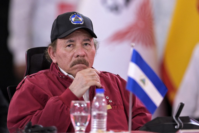 Daniel Ortega dirige le Nicaragua, qu'il co-préside avec son épouse Rosario Murillo depuis janvier 2025 à la suite d'une réforme constitutionnelle (illustration) ( AFP / JUAN BARRETO )