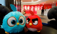 Des peluches Angry Birds photographiées au siège de Rovio à Espoo (Finlande)