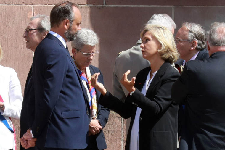 Edouard Philippe et Valérie Pécresse, à Suresnes, en juin 2020 ( POOL / LUDOVIC MARIN )