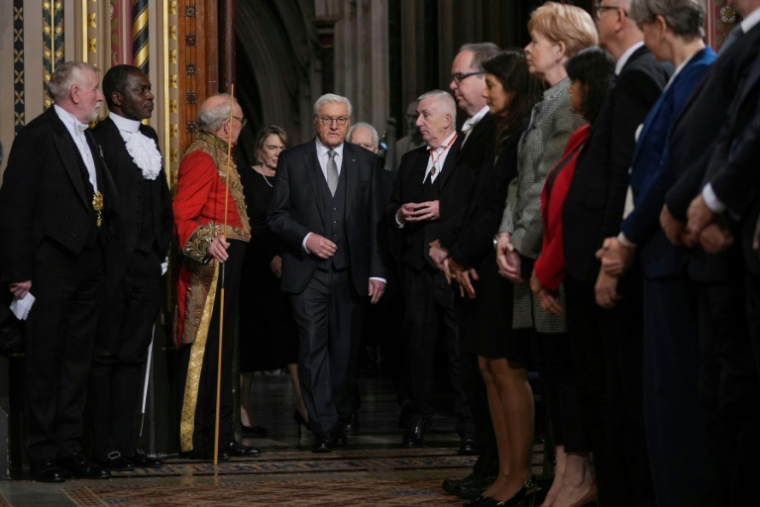 Le président allemand Frank-Walter Steinmeier au Parlement de Westminster à Londres le 4 décembre 2025 ( POOL / Kin Cheung )