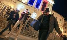L'ancien international français Wissam Ben Yedder, le 15 octobre 2024 devant le tribunal de Nice  ( AFP / Valery HACHE )