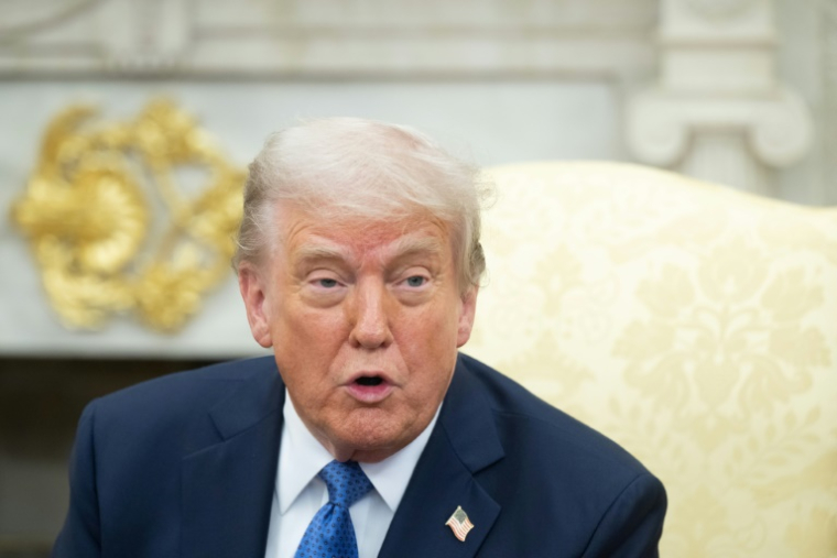 Donald Trump le 24 avril 2025 à la Maison Blanche ( AFP / SAUL LOEB )