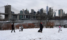 Temps froid dans l'arrondissement de Brooklyn de la ville de New York