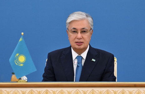 Kassym-Jomart Tokayev, à Astana, le 9 août 2024 ( Kazakhstan's presidential press  / HANDOUT )
