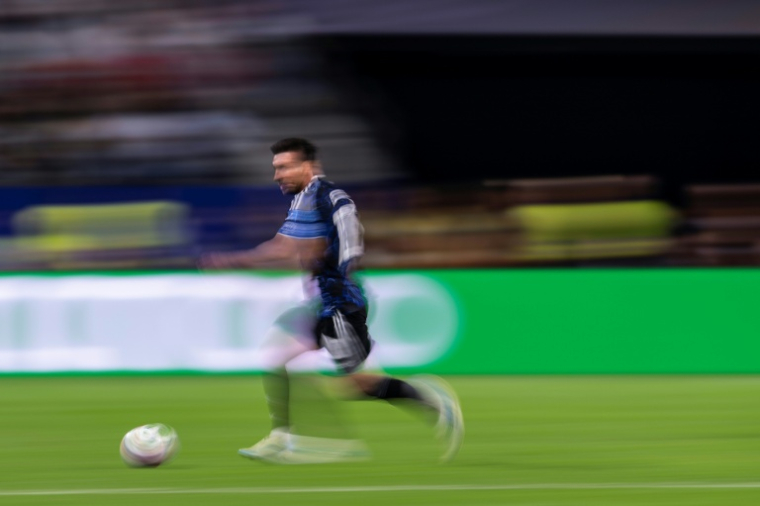 La superstar Lionel Messi, déjà en tête des buteurs, a encore frappé contre la Jordanie pour un succès facile des Argentins 3-1 à Dallas, le 27 juin 2026   ( GETTY IMAGES NORTH AMERICA / David Ramos )