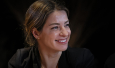 Céline Imart à Echouboulains, en Île-de-France, le 19 février 2024. ( AFP / KIRAN RIDLEY )