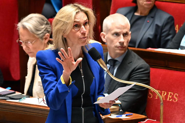 Agnès Pannier-Runacher, le 16 mai 2023, à l'Assemblée nationale ( AFP / EMMANUEL DUNAND )