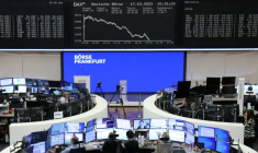 Le graphique de l'indice boursier allemand DAX représenté à Francfort
