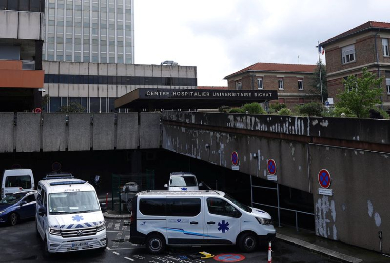 L'hôpital Bichat à Paris où les passagers d'un navire infecté par l'hantavirus sont mis en quarantaine