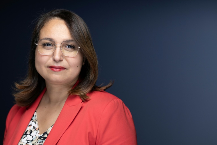 La députée LFI Farida Amrani à Paris, le 17 juillet 2024 ( AFP / JOEL SAGET )