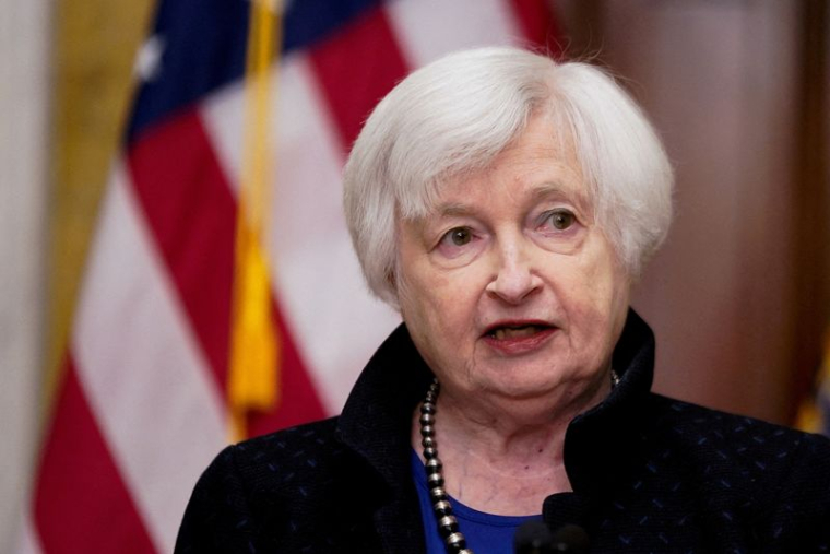Conférence de presse de Janet Yellen, secrétaire d'État au Trésor américain, à Washington