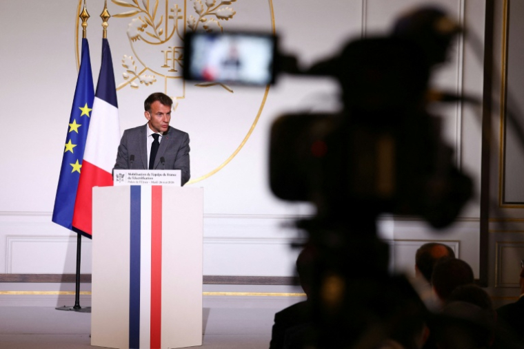Le président de la République Emmanuel Macron à Paris le 26 mai 2026 ( POOL / Tom Nicholson )