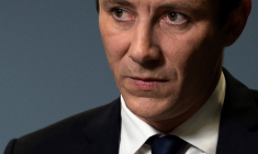 Benjamin Griveaux, ancien porte-parole du gouvernement et candidat de La République en Marche (LREM) à la mairie de Paris, annonce son retrait de la course le 14 février à Paris.  ( AFP / LIONEL BONAVENTURE )