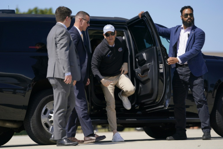 Le secrétaire d'Etat américain Marco Rubio arrive à la base aérienne d'Andrews, dans le Maryland, avant de s'envoler pour Israël, le 13 septembre 2025 ( POOL / Nathan Howard )