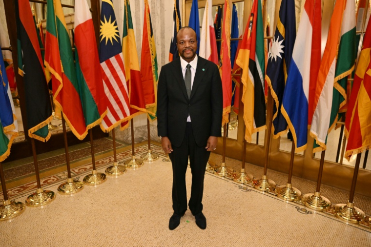 Mswati III, roi de l'Eswatini, lors d'une cérémonie à New York le 24 septembre 2025 ( GETTY IMAGES NORTH AMERICA / Bryan Bedder )