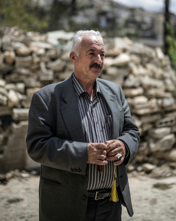 Fakhri Abu Diab, a veteran activist and resident of Al-Bustan neighbourhood, had his own house razed in 2024 ( AFP / MARCO LONGARI )
