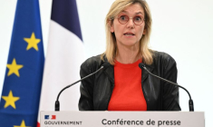La ministre française de la Transition énergétique Agnès Pannier-Runacher lors d'une conférence de presse