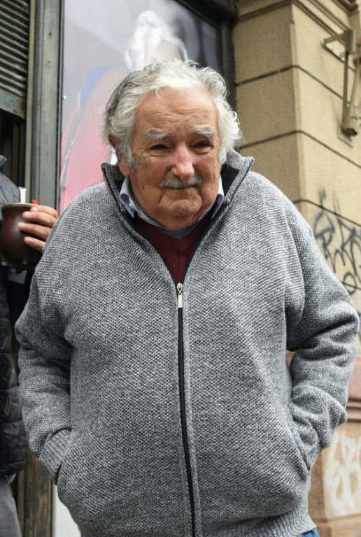 Jos" "Pepe" Mujica, le 29 avril 2024 à Montevideo ( AFP / STR )