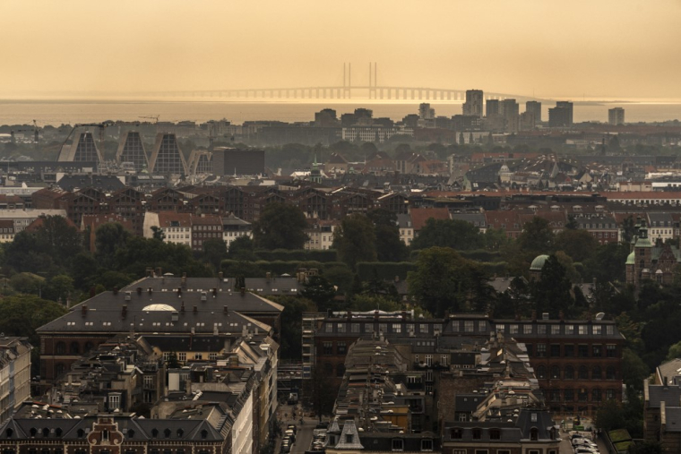 8. Vue de Copenhague (Danemark) depuis la tour Maersk, le 28 septembre 2023. ( Ritzau Scanpix / IDA MARIE ODGAARD )