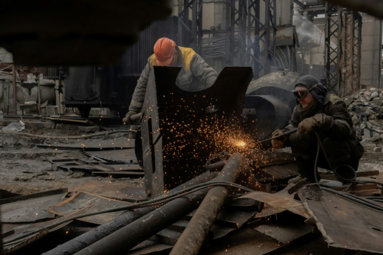 La centrale électrique endommagée par les attaques aériennes russes avait déjà été réparée par le passé après un bombardement identique. ( AFP / Roman PILIPEY )