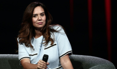 L'eurodéputée Reconquête Sarah Knafo, à Paris le 25 novembre 2025 ( AFP / Thibaud MORITZ )