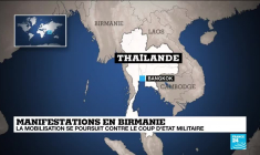 Manifestations en Birmanie : le chef de l'armée exhorte les fonctionnaires à reprendre le travail